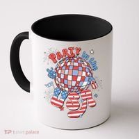 Party In The USA 4th Of July America Independence Disco Coffee Mug thumb 0
