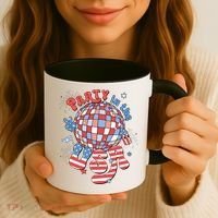 Party In The USA 4th Of July America Independence Disco Coffee Mug thumb 3