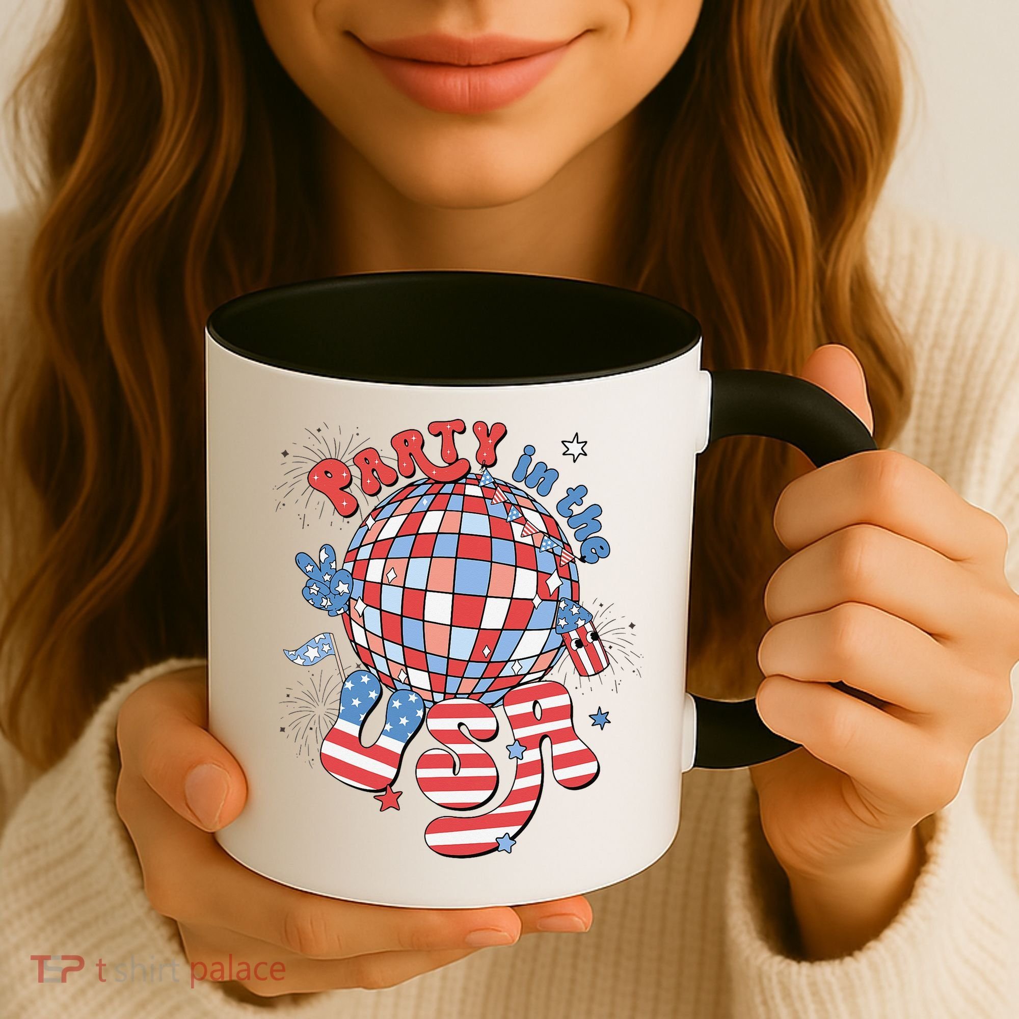 Party In The USA 4th Of July America Independence Disco Coffee Mug