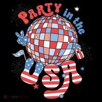 Party In The USA 4th Of July America Independence Disco Coffee Mug thumb 5