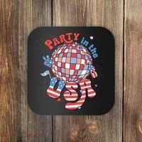 Party In The USA 4th Of July America Independence Disco Coaster thumb 0