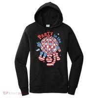 Party In The USA 4th Of July America Independence Disco Women's Hoodie thumb 0