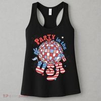 Party In The USA 4th Of July America Independence Disco Women's Tank Top thumb 3