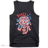 Party In The USA 4th Of July America Independence Disco Tank Top thumb 0