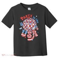Party In The USA 4th Of July America Independence Disco Toddler T-Shirt thumb 0