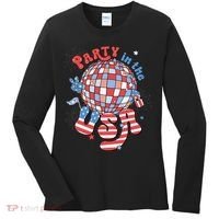 Party In The USA 4th Of July America Independence Disco Women's Long Sleeve Shirt thumb 0