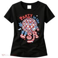 Party In The USA 4th Of July America Independence Disco Women's T-Shirt thumb 0