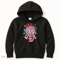 Party In The USA 4th Of July America Independence Disco Kids Hoodie thumb 0