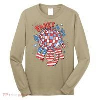 Party In The USA 4th Of July America Independence Disco Long Sleeve Shirt thumb 0