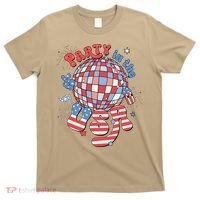 Party In The USA 4th Of July America Independence Disco T-Shirt thumb 0