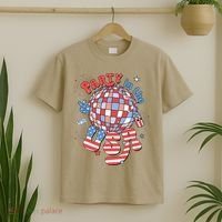 Party In The USA 4th Of July America Independence Disco T-Shirt thumb 2