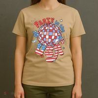 Party In The USA 4th Of July America Independence Disco T-Shirt thumb 4