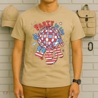 Party In The USA 4th Of July America Independence Disco T-Shirt thumb 6