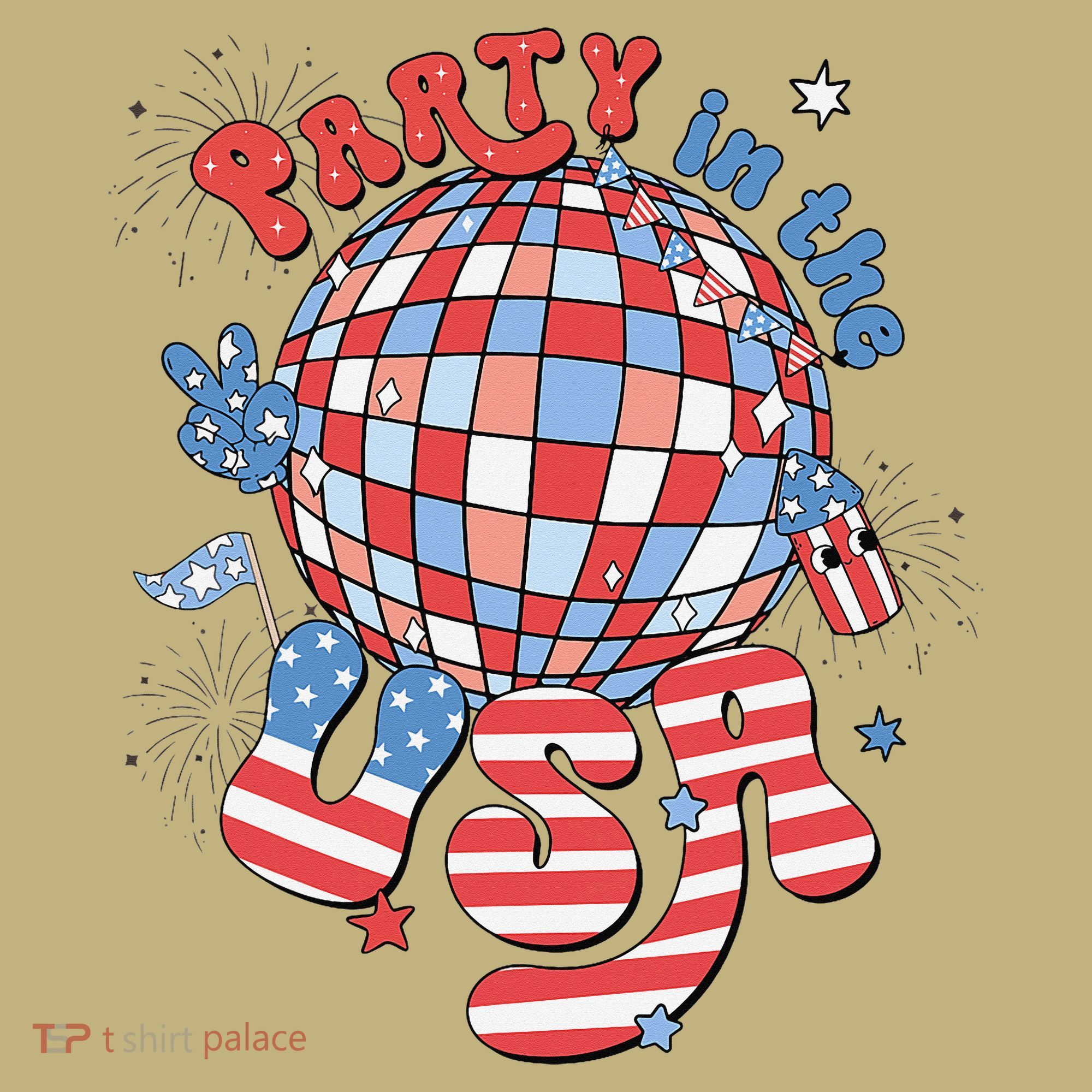 Party In The USA 4th Of July America Independence Disco Polo