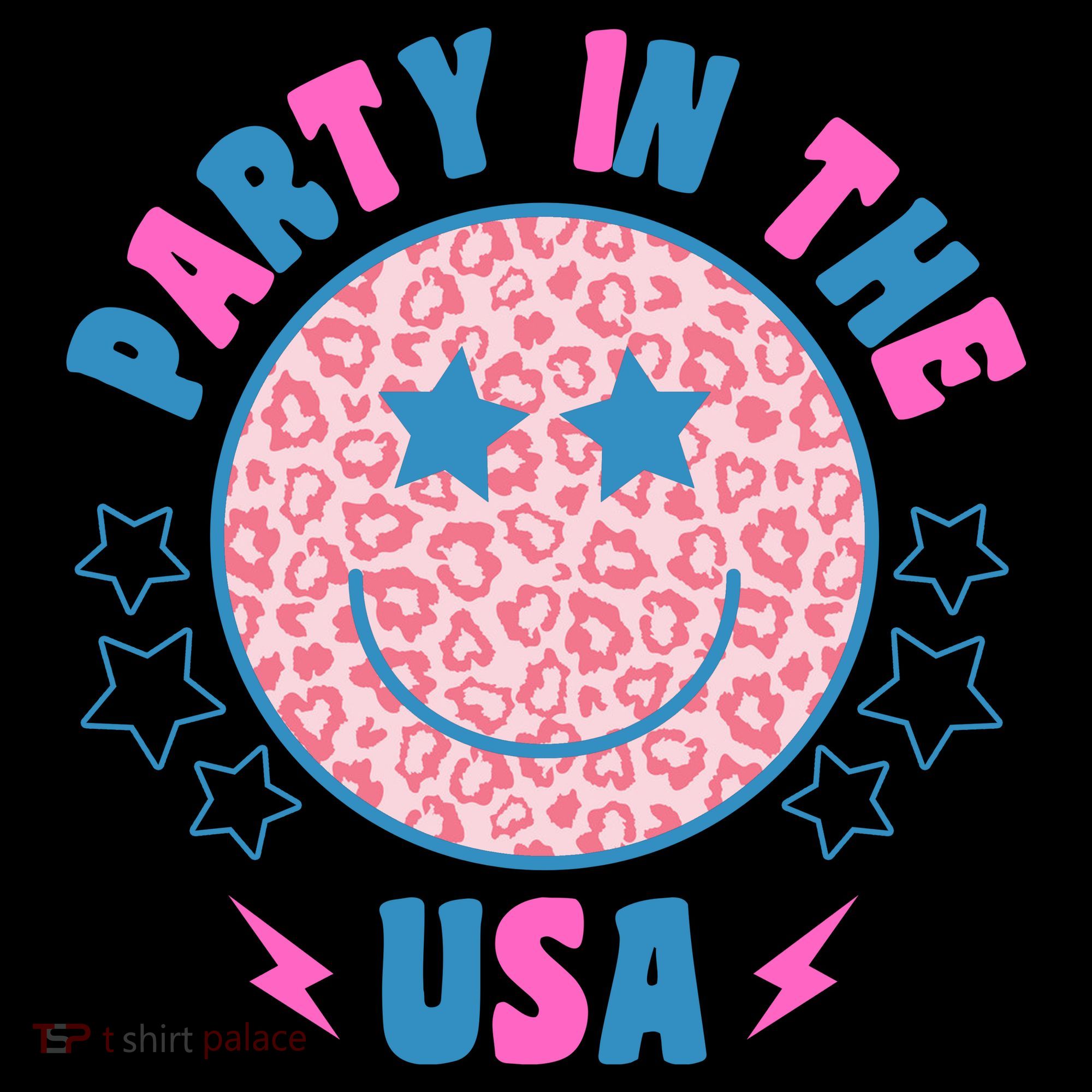 Party In The Usa Retro Star Smile Stripe Pom Pom Beanie