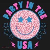 Party In The Usa Retro Star Smile Coaster thumb 2