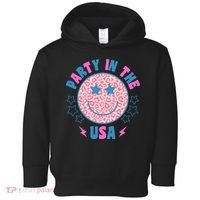 Party In The Usa Retro Star Smile Toddler Hoodie thumb 0