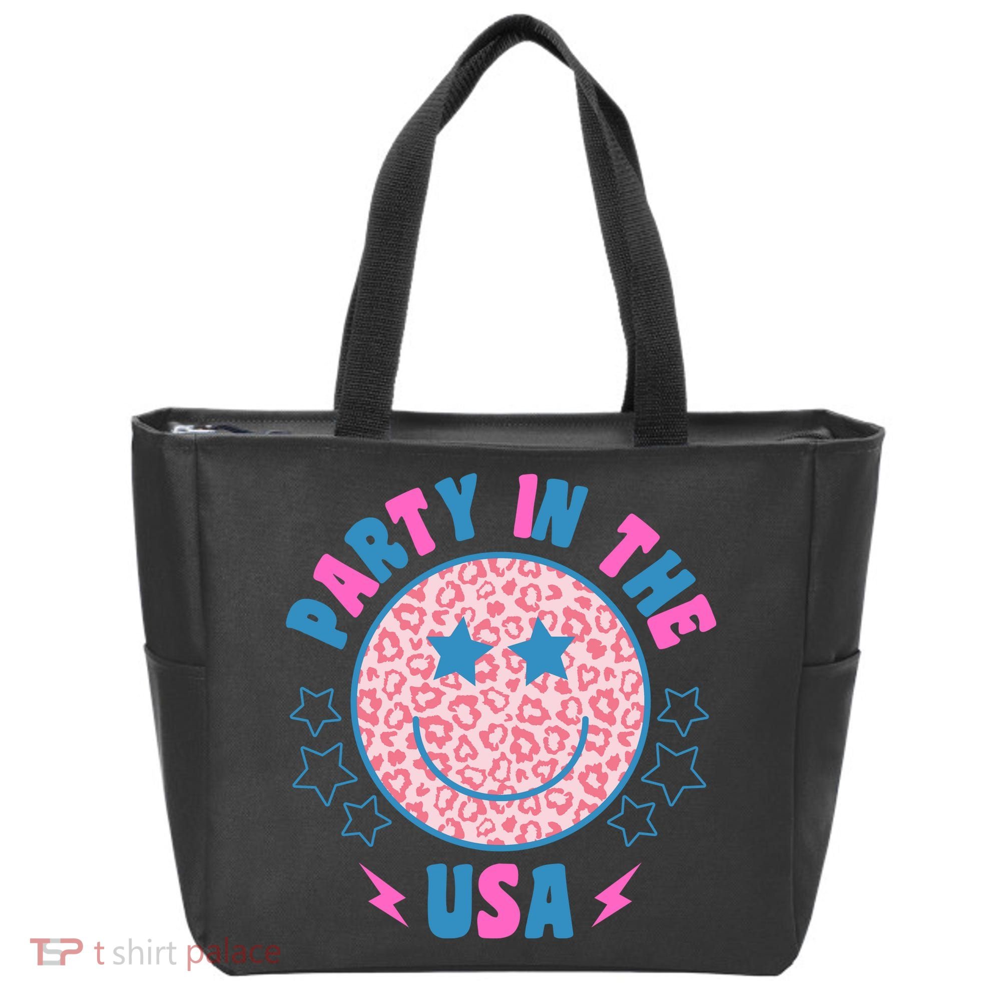 Party In The Usa Retro Star Smile Tote Bag