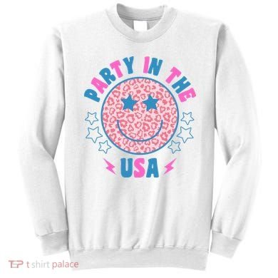 Party In The Usa Retro Star Smile Sweatshirt
