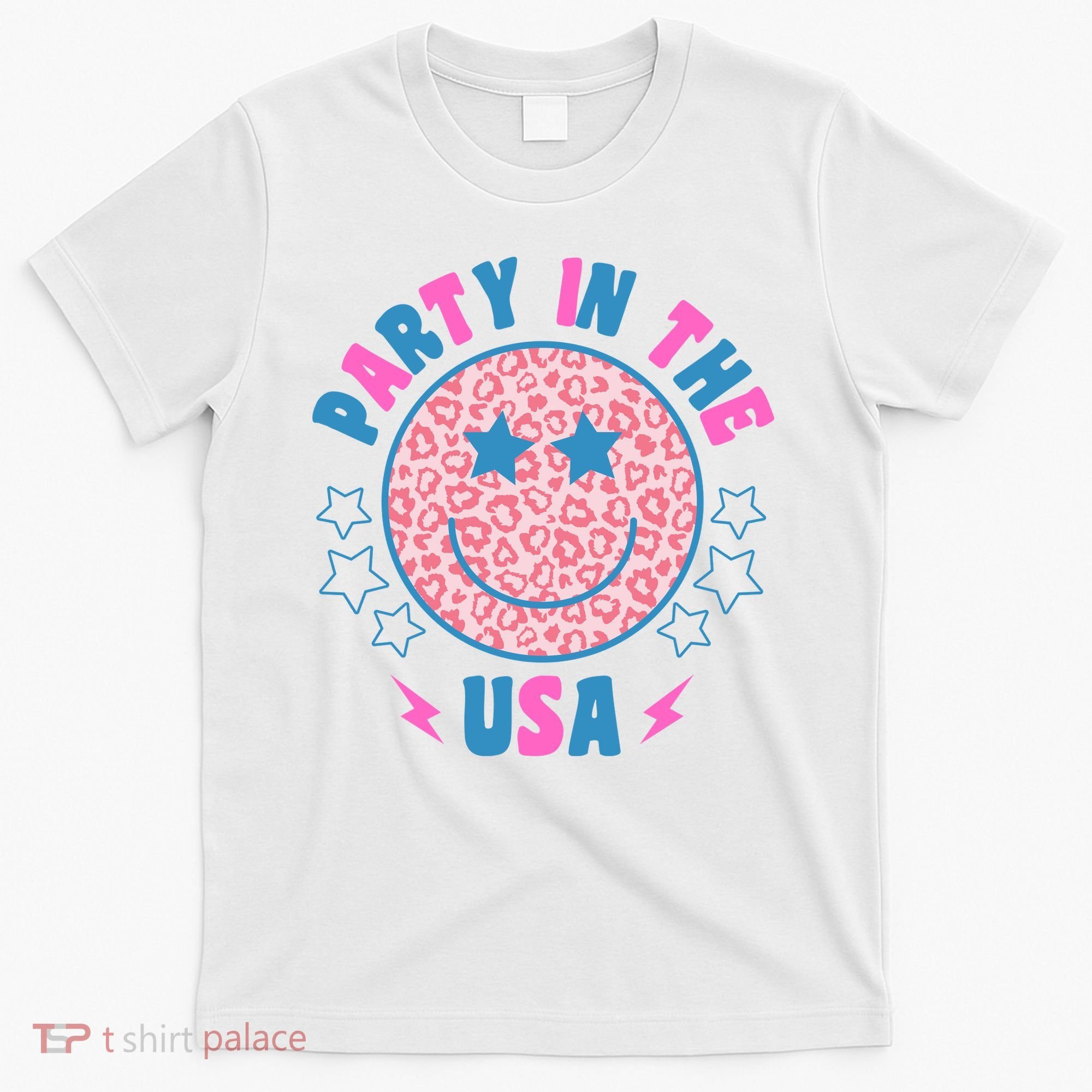 Party In The Usa Retro Star Smile T-Shirt
