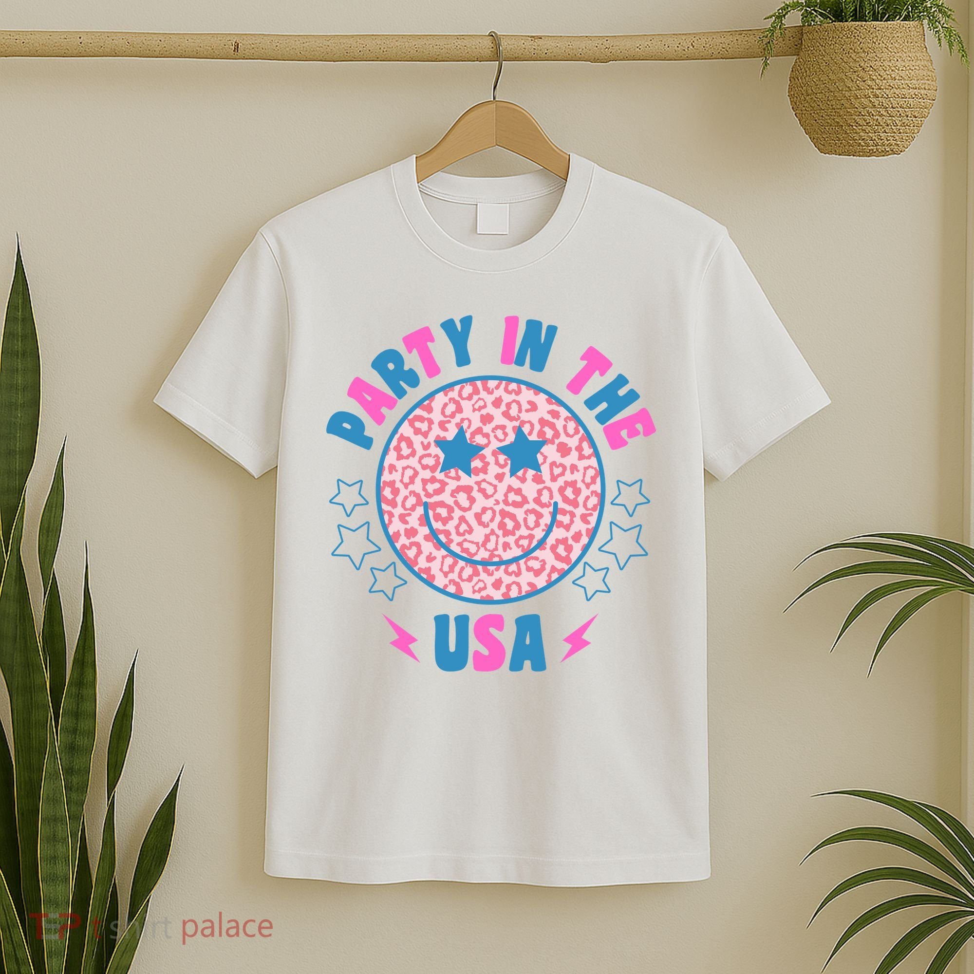 Party In The Usa Retro Star Smile T-Shirt