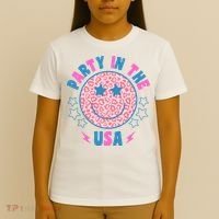Party In The Usa Retro Star Smile T-Shirt thumb 4