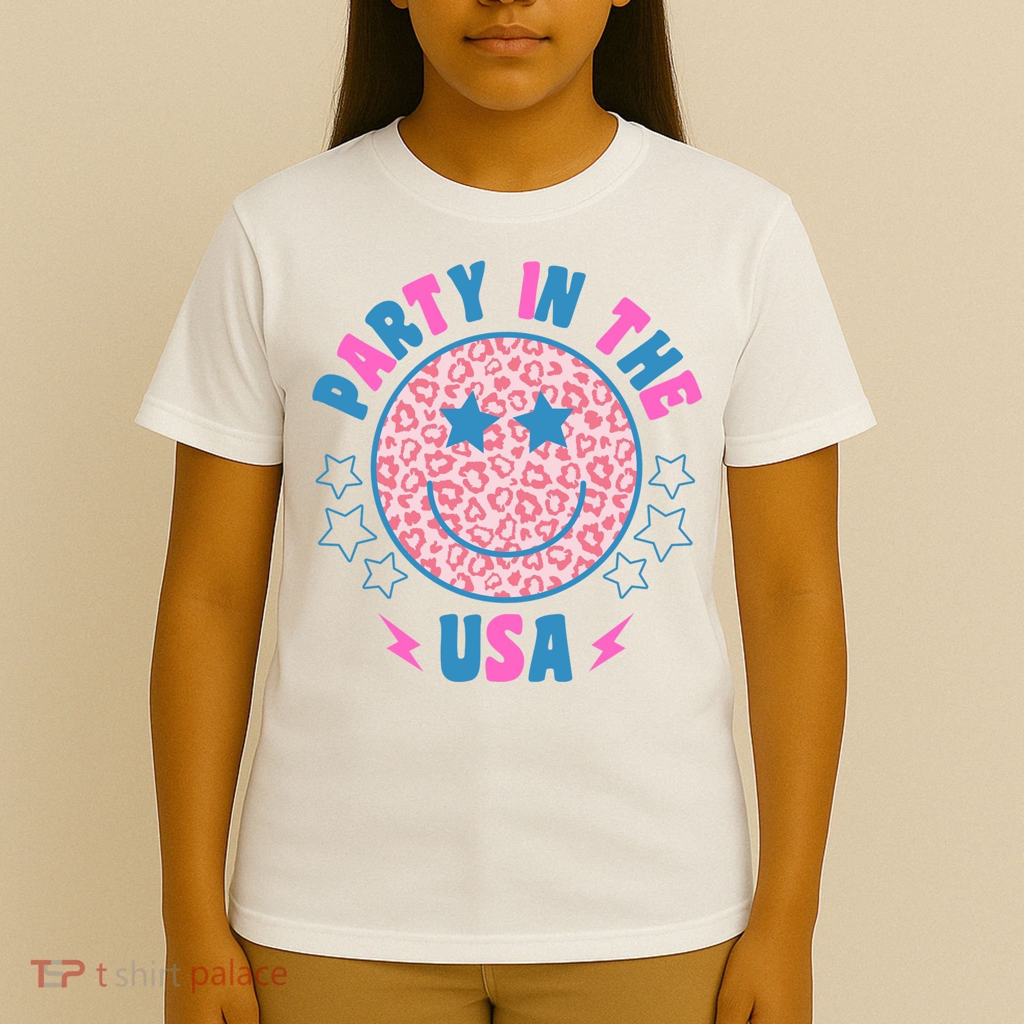 Party In The Usa Retro Star Smile T-Shirt