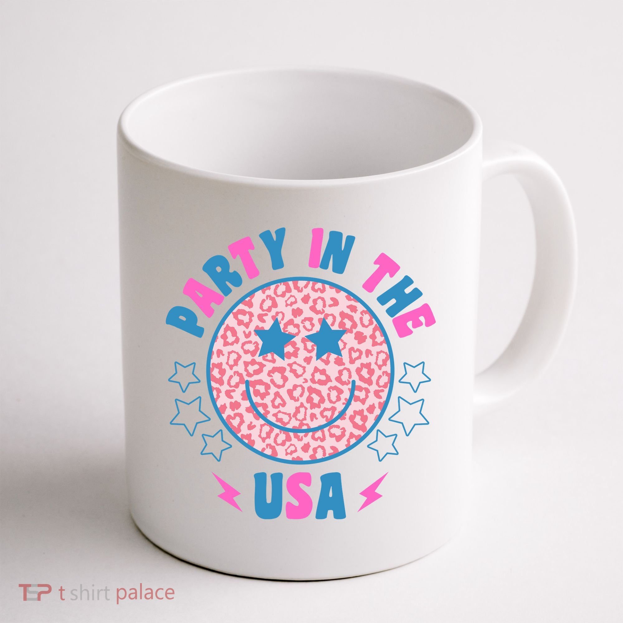 Party In The Usa Retro Star Smile Coffee Mug