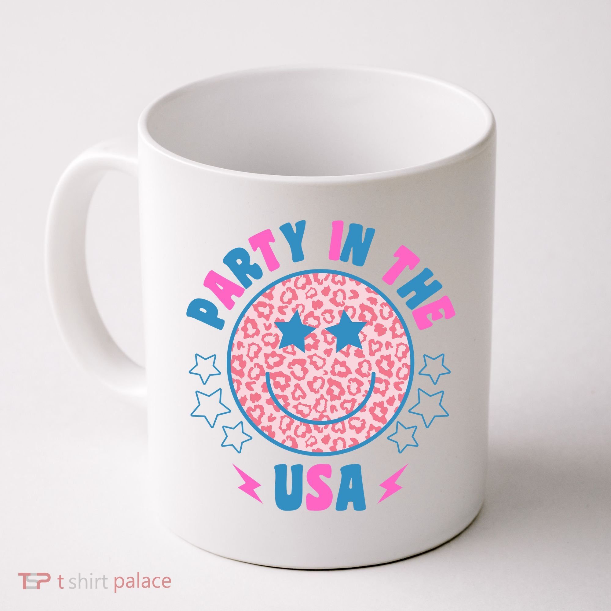 Party In The Usa Retro Star Smile Coffee Mug