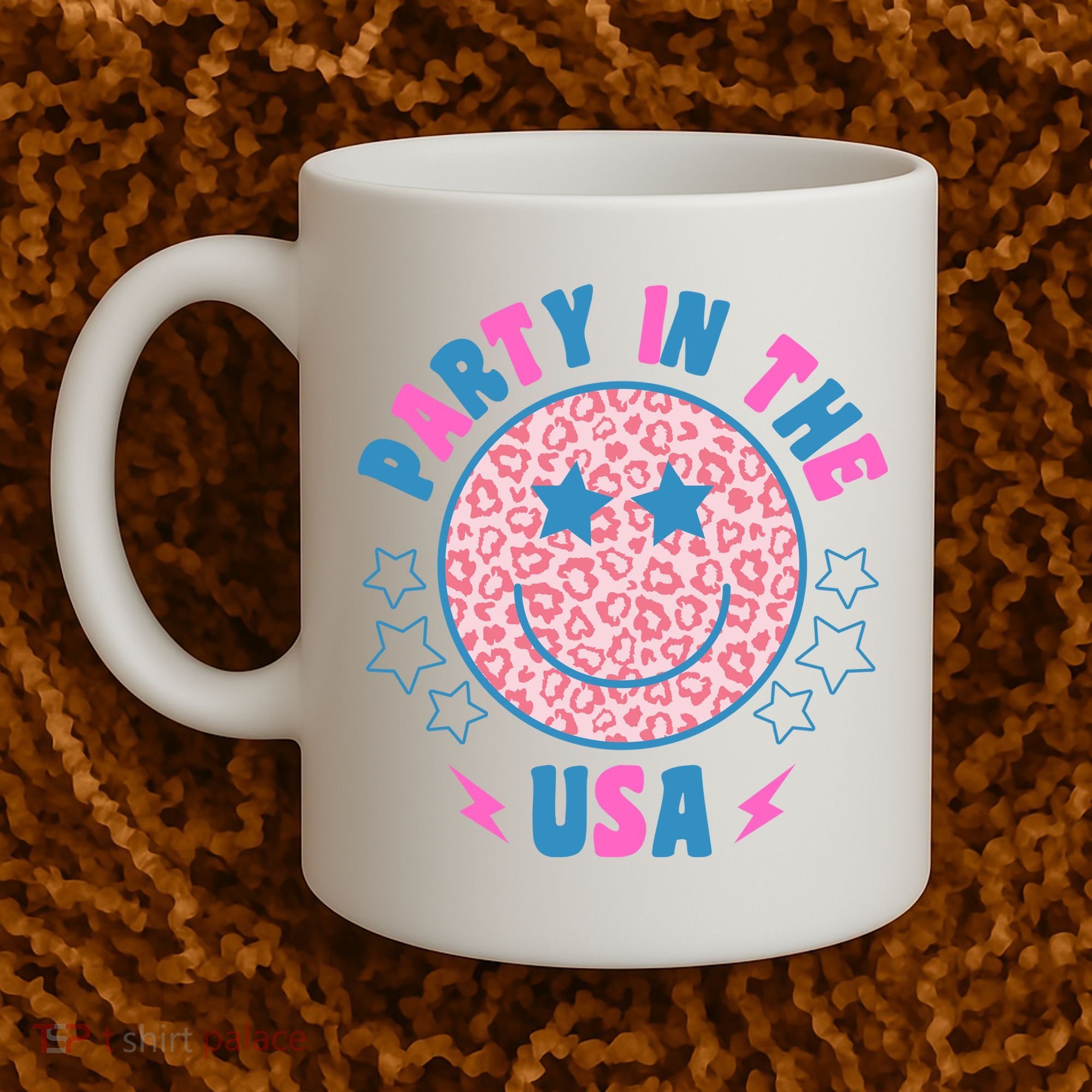 Party In The Usa Retro Star Smile Coffee Mug
