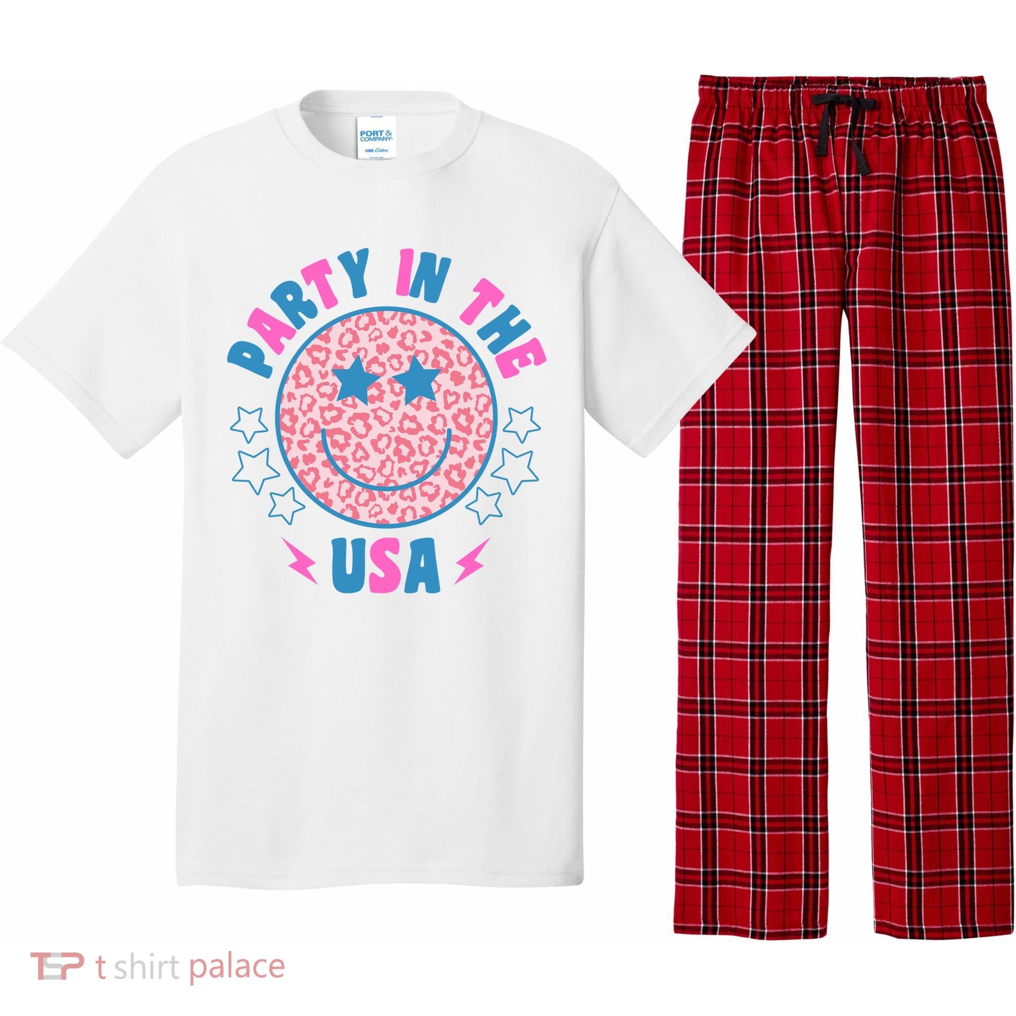 Party In The Usa Retro Star Smile Pajama Set