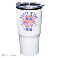 Party In The Usa Retro Star Smile Tumbler thumb 0