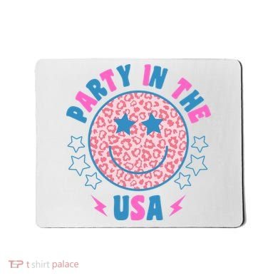 Party In The Usa Retro Star Smile Mousepad