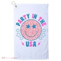 Party In The Usa Retro Star Smile Golf Towel thumb 0