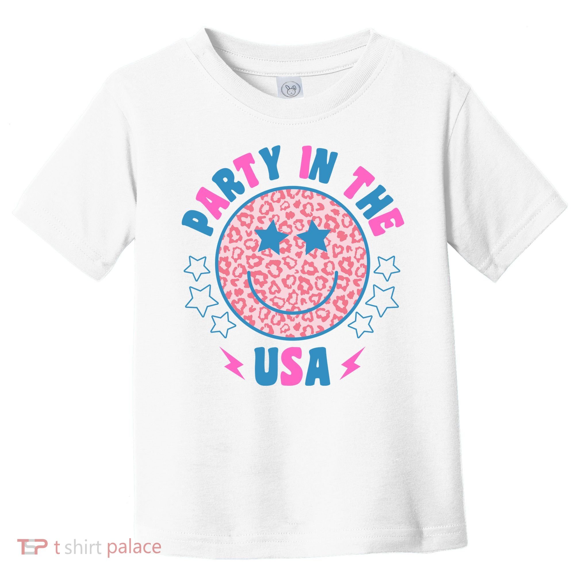 Party In The Usa Retro Star Smile Toddler T-Shirt