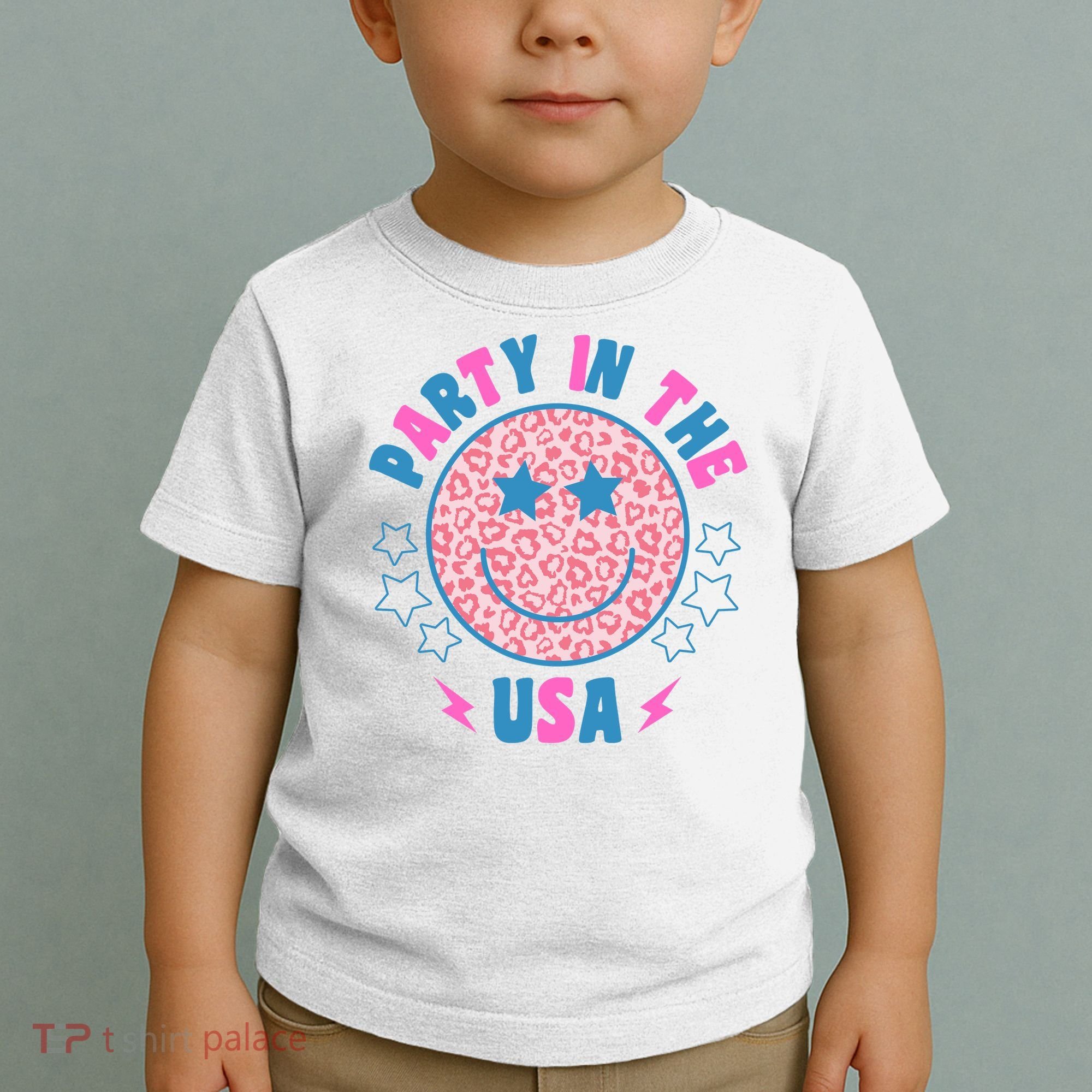 Party In The Usa Retro Star Smile Toddler T-Shirt