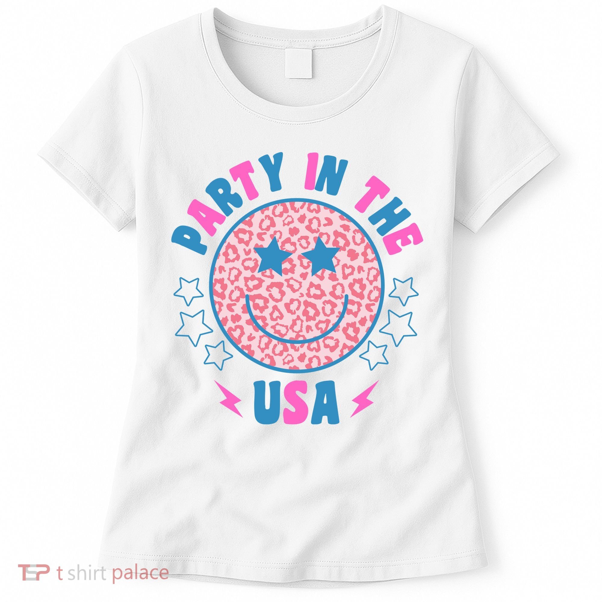 Party In The Usa Retro Star Smile Women's T-Shirt