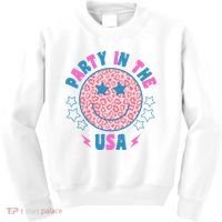 Party In The Usa Retro Star Smile Kids Sweatshirt thumb 0