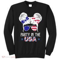 Party In The Usa Hair Bun 4th Of July Sweatshirt thumb 0