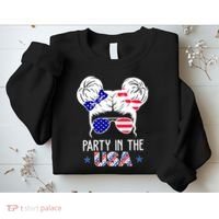 Party In The Usa Hair Bun 4th Of July Sweatshirt thumb 2