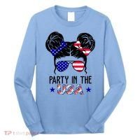 Party In The Usa Hair Bun 4th Of July Long Sleeve Shirt thumb 0