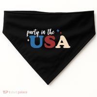 Party In The USA Holiday Festive USA-Made Doggie Bandana thumb 0