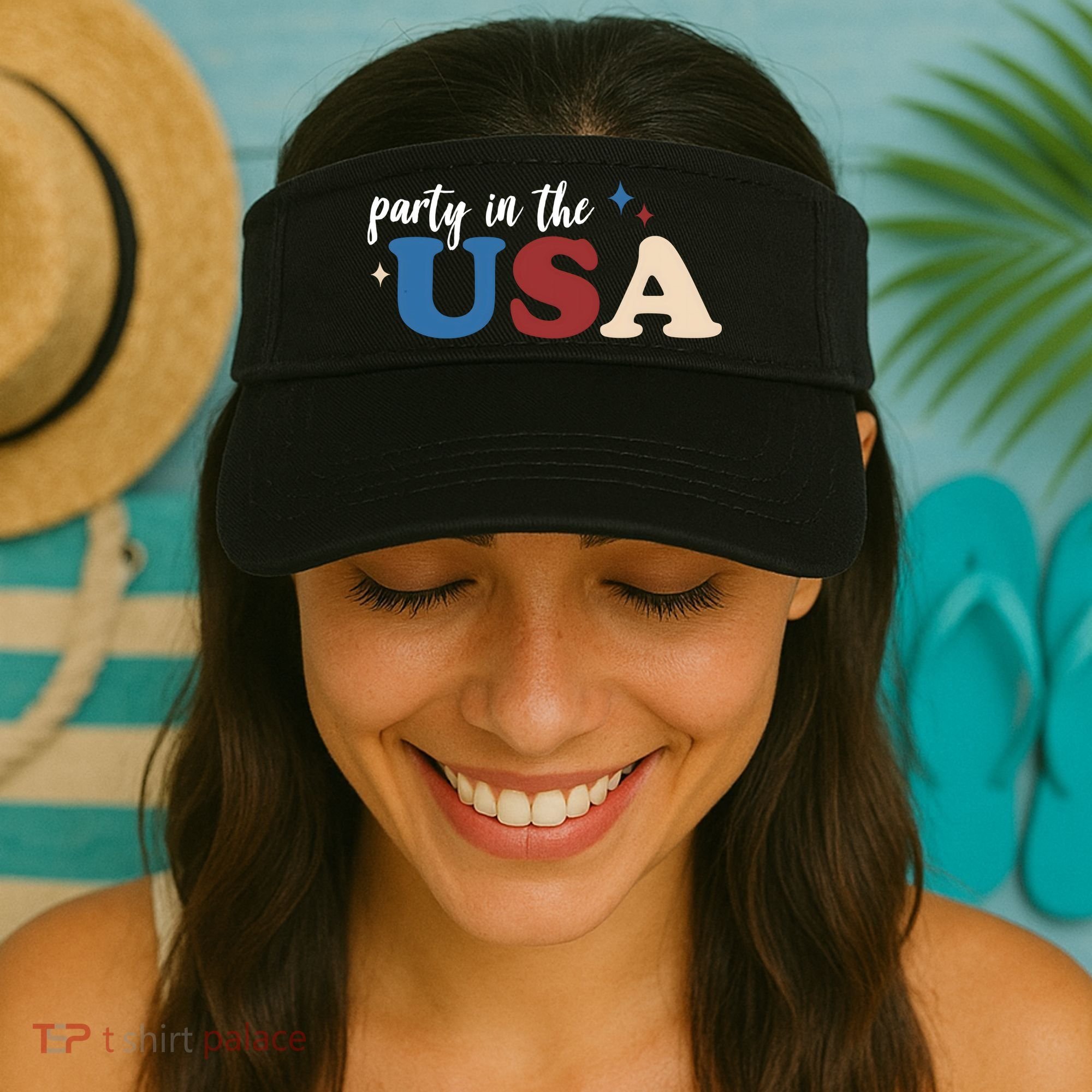 Party In The USA Holiday Festive Visor