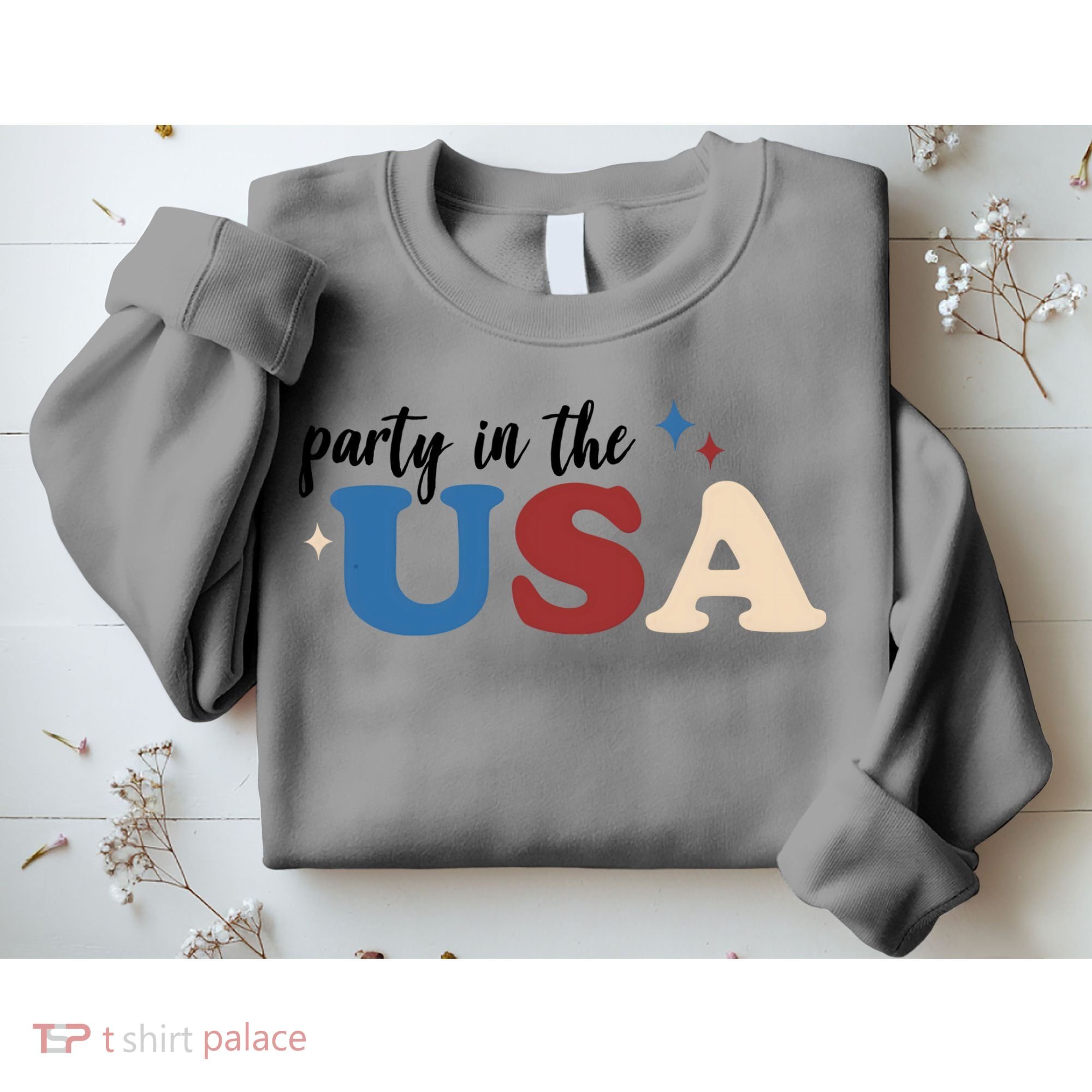 Party In The USA Holiday Festive Sweatshirt