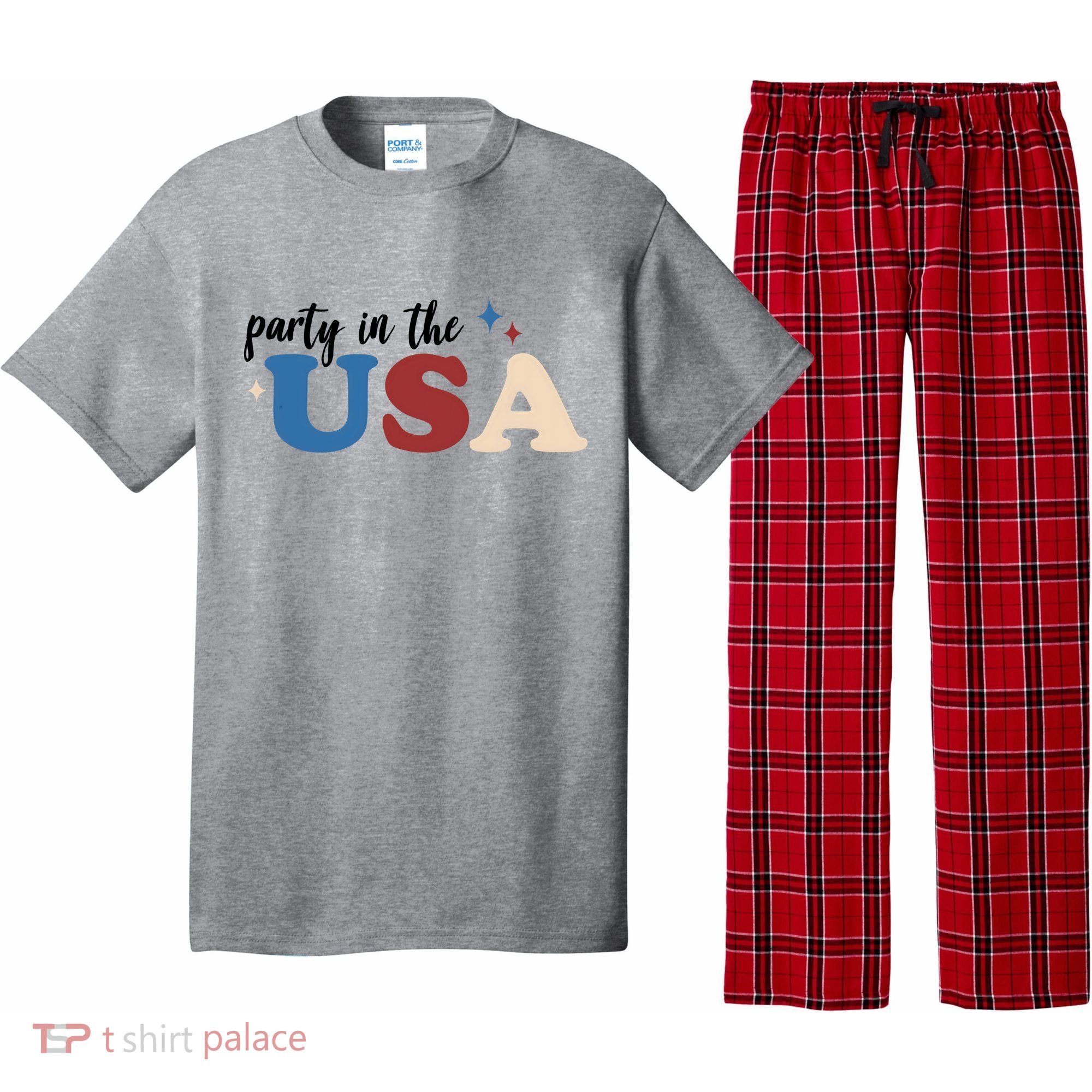 Party In The USA Holiday Festive Pajama Set