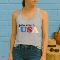 Party In The USA Holiday Festive Women's Tank Top thumb 2