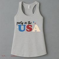 Party In The USA Holiday Festive Women's Tank Top thumb 3