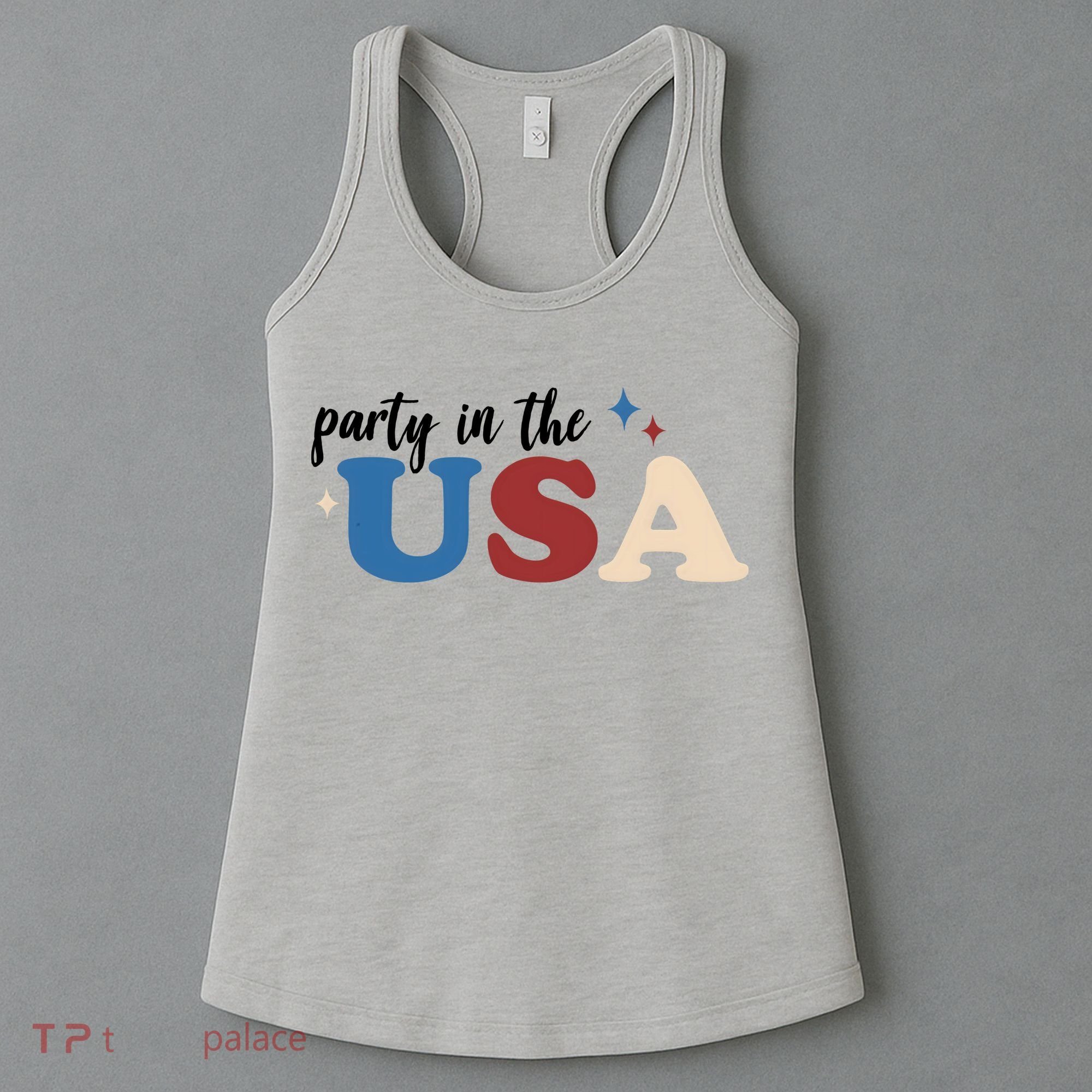 Party In The USA Holiday Festive Women's Tank Top