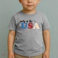 Party In The USA Holiday Festive Toddler T-Shirt thumb 2