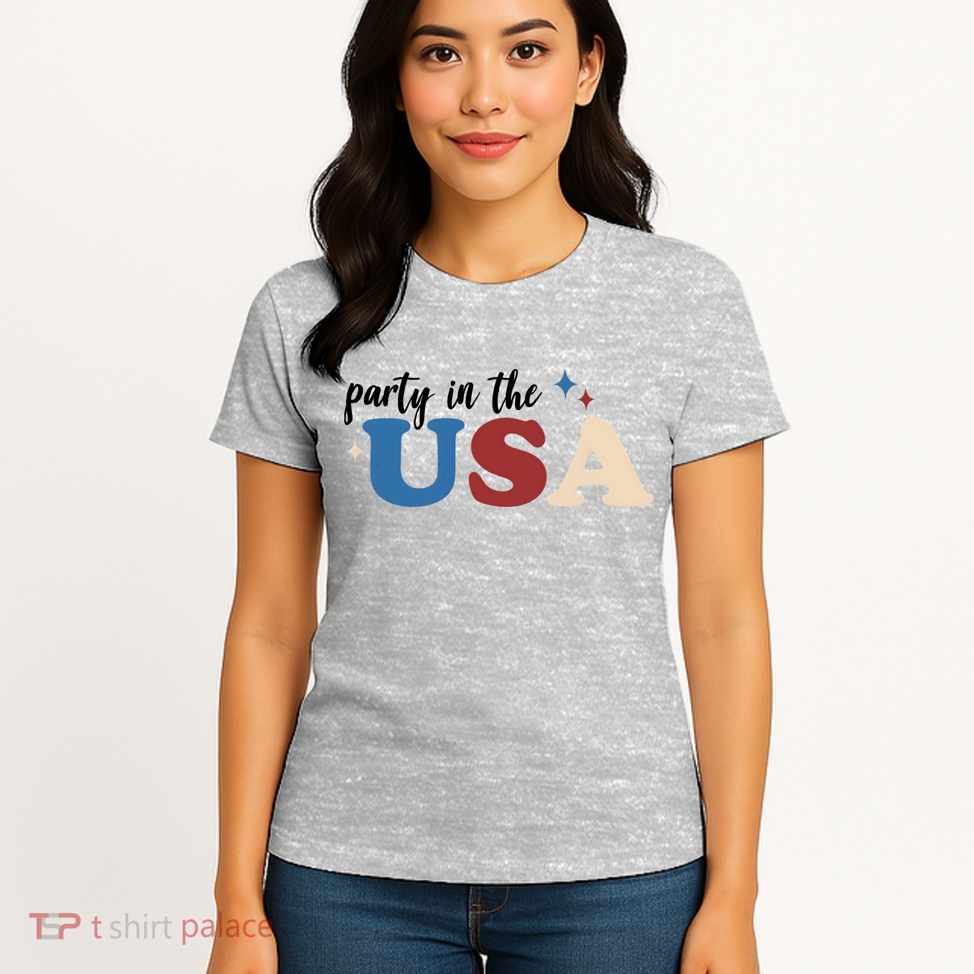 Party In The USA Holiday Festive Women's T-Shirt
